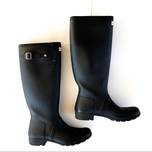 Hunter Matte Black Tall Boots | Size 9 - Picture 6 of 11